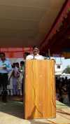 MLA Subash Gond giving speech on 70th independence day