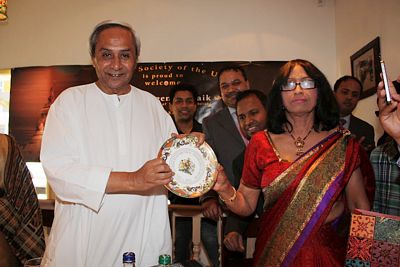 Chief Minister Shri Naveen Patnaik at a Felicitation Function organised by Odisha Society of the UK at POTLI Indian Restaurant in LondonDate-27-May-2012