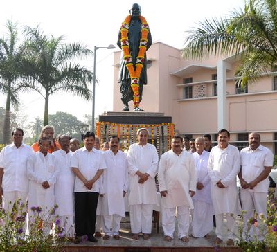 Chief Minister Shri Naveen Patnaik attending the birth anniversary of Biju Patnaik at OLA PremisesDate-05-Mar-2012