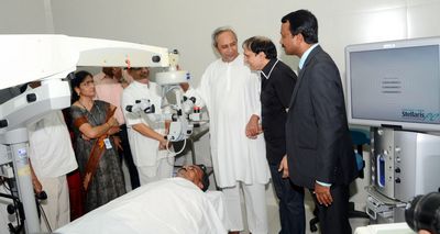 Chief Minister Shri Naveen Patnaik inaugurating Dr. AGARWALS EYE HOSPITAL at Madhupatna, Cuttack Dated-05-Jun-2012