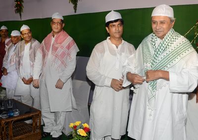 Chief Minister Shri Naveen Patnaik attending the IFTAR PARTY at BhubaneswarDate-12-Aug-2012