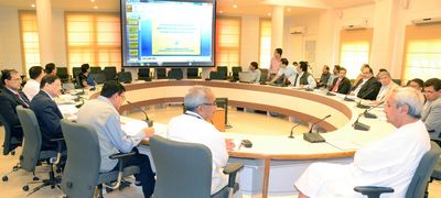 Chief Minister Shri Naveen Patnaik reviewing the preparation about the rolling out of Public Service Act - at SecretariatDate-22-Dec-2012