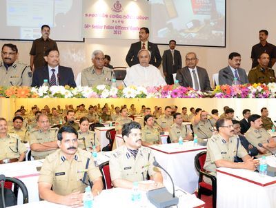 Chief Minister Shri Naveen Patnaik at the 56th Senior Police Officers Conference-2013 at Cuttack Dated-12-Jan-2013
