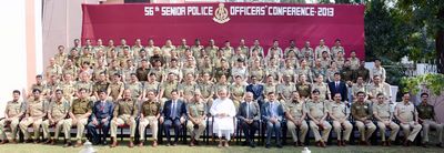 Chief Minister Shri Naveen Patnaik at the 56th Senior Police Officers Conference-2013 at Cuttack on Dated-12-Jan-2013