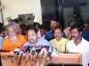 MLA Pradeep Maharathy addressing media with Prasana kumar Patasani