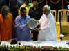 MLA Pradeep Maharathy reciving the award from Chief minister Naveen Patanik