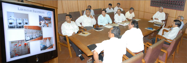 Naveen Patnaik reviewing on the progress of NISER-B at Secretariat on 25-6-2011.