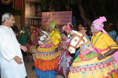 Chief Minister Shri Naveen Patnaik at the Celebration of Utkal Divas and Lokakala Mohotsav at Exhibition Ground, BhubaneswarDate-01-Apr-2012