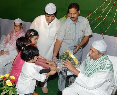 Chief Minister Shri Naveen Patnaik attending the IFTAR PARTY at Bhubaneswar Dated-12-Aug-2012