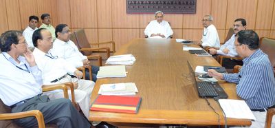 Chief Minister Shri Naveen Patnaik reviewing on Power Projects likely to be commissioned by March 2014 at SecretariatDate-02-Nov-2012