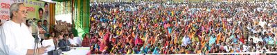 Chief Minister Shri Naveen Patnaik addressing the Gathering at Raghvpur Baliyatr Padia, Salipur Date-16-Nov-2012