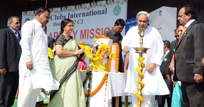 Chief Minister Shri Naveen Patnaik at the Lions Ability Mission organized by Lions Clubs International at Utkal Mandap, Bhbaneswar Date-03-Dec-2012  