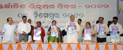 Chief Minister Shri Naveen Patnaik at the State Level Function of International Day for the differently abled at Adivasi Exhibition Ground Date-03-Dec-2012