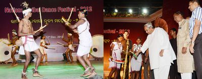 Chief Minister Shri Naveen Patnaik inaugurating Tribal Dance Festival-2012 at Utkal Mandap, Bhbaneswar on Date-10-Dec-2012
