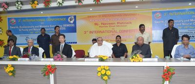 Chief Minister Shri Naveen Patnaik at the International Conference on Swarm, Evolution and Memetic Computing (SEMCCO) and Fuzzy and Neural Computing (FANCCO) at ITER Conference Hall on Date-20-Dec-2012