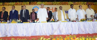 Chief Minister Shri Naveen Patnaik at the MSME International Tread Fair-2013at Bhbaneswar Dated-01-Jan-2013