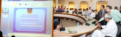 Chief Minister Shri Naveen Pattnaik Launching On-line Project Monitoring System (e-Nirman) 
