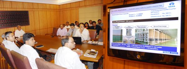 Chief Minister Shri Naveen Patnaik reviewing of setting up of industrial park at Gopalpur at Secretariat.
