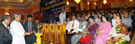 Chief Minister Shri Naveen Patnaik inaugurating the 63rd Annual Conference of all india Ophthalmological Society at Hotel Swosti Plaza.