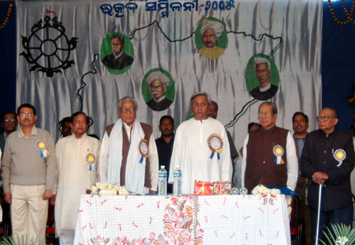 Naveen Patnaik at the Utkal Sammilani held at Chandaneswar.