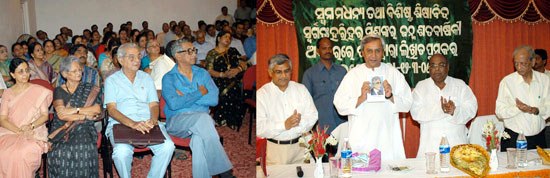 Naveen Patnaik releasing a special Volume of the writing of Dr.Harihar Mishra in function at Bhubaneswar.