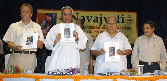 Naveen Patnaik launching a new scheme 