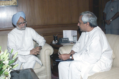 Shri Navin Patnaik calls on the Prime Minister Dr. Manmohan Singh in New Delhi.