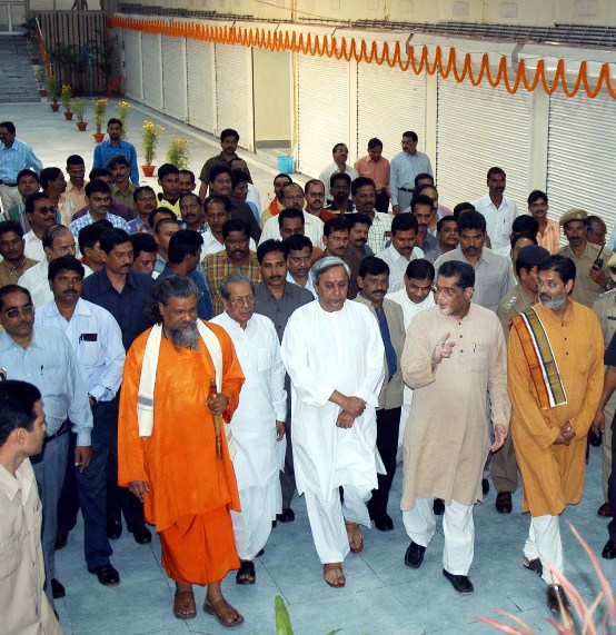 Naveen Patnaik at the construction of Sub-way & under ground market complex on Rajpath connecting Unit-1 and Unit- II MarketsBhubaneswar.
