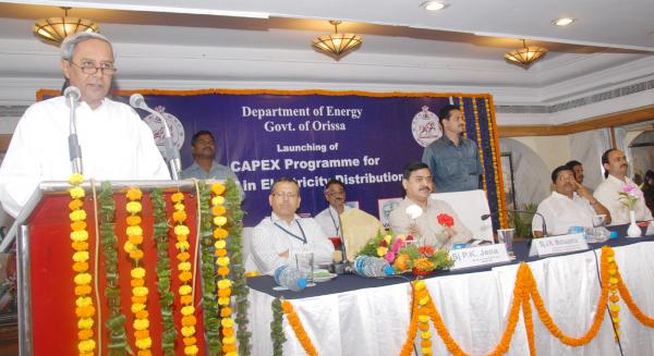 Naveen Patnaik addressing at the Launching of CAPEX programme of Energy Department at Hotel Marrion, Bhubaneswar.