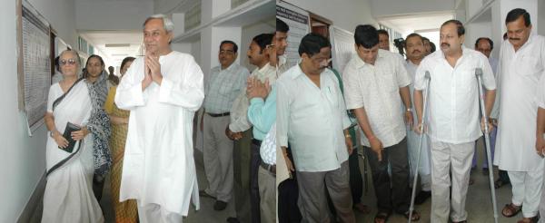 Naveen Patnaik, other Council of Ministers and MLAs going to cast their votes for Presidential Election-2007 at OLA.