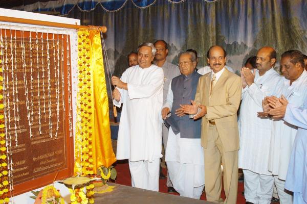 Naveen Patnaik Laying the foundation stone of Asian Hospital & Research Centre at Chandrasekharpur, Bhubaneswar.