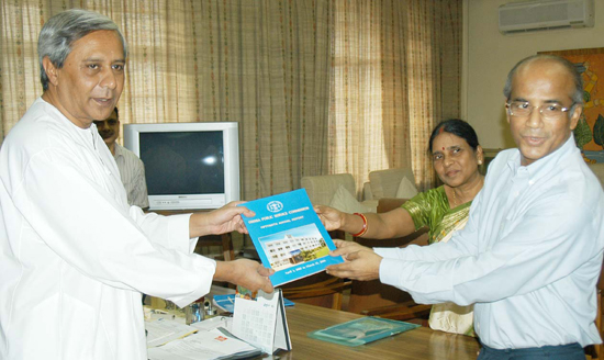 OPSC Chairman Shri Prateep Kumar Mohanty Presenting the 56th Annual Report of OPSC to Chief Minister Shri Naveen Patnaik  at Secretariat.